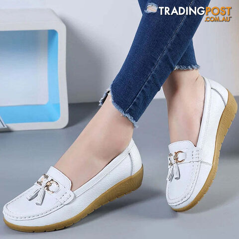 WHITE / 40Zippay Women Shoes Women Sports Shoes With Low Heels Loafers Slip On Casual Sneaker Zapatos Mujer White Shoes Female Sneakers Tennis