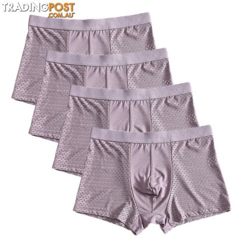 Gary / 6XLZippay 4pcs/lot Bamboo Fiber Boxer Pantie Underpant plus size shorts breathable underwear