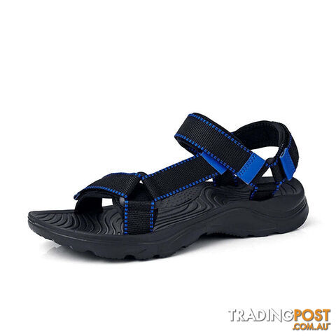 Black Blue / 8.5Zippay Men Sandals Non-slip Summer Flip Flops Outdoor Beach Slippers Casual Shoes Men's shoes Water Shoes