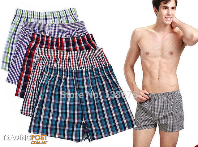 random color / XXXLZippay Classic Plaid Men Boxer Shorts mens underwear trunks Cotton Underwear boxers for male Mix Color 4 Pieces/Lot