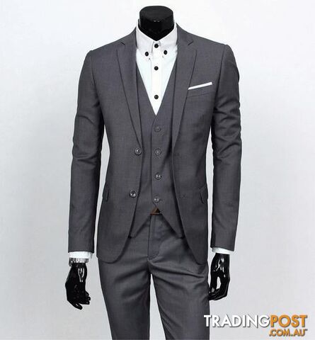 Dark grey 2 buttons / XXXLZippay Three-piece formal blazer suit / Male suit of cultivate one's morality Business suits