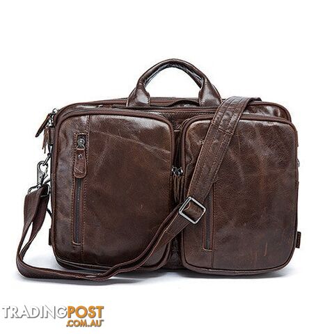 coffeeZippay 100% Genuine leather men messenger bags business bag laptop men bags men's briefcase tote shoulder laptop men's travel bag 432