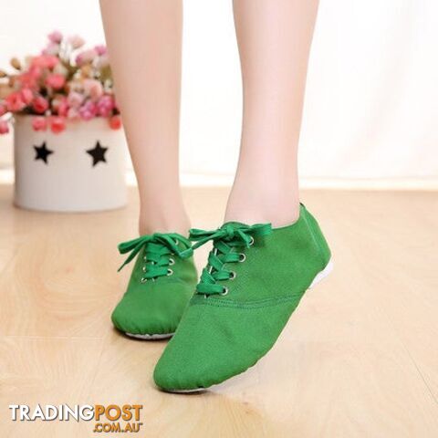 Green Adult size / 11.5Zippay Professional Soft canvas Indoor dance jazz shoes woman ballet pointe shoes for MEN gym shoe 28-45 zapatos de jazz 4012