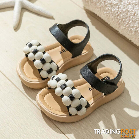 black / 32inner18.5cmZippay Children's Slippers Summer Girls and Boys Bathroom Home Anti slip Beach Shoes Soft Soled Baby Sandals