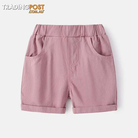 Pink / 4TZippay Cotton Linen Boys Shorts Toddler Kids Summer Knee Length Pants Children's Clothes