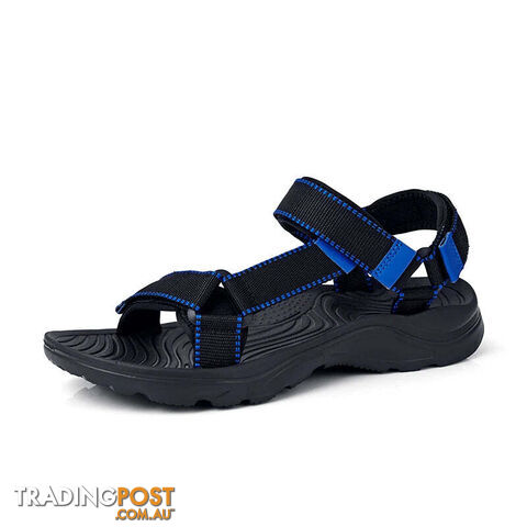 Black Blue / 7.5Zippay Men Sandals Non-slip Summer Flip Flops Outdoor Beach Slippers Casual Shoes Men's shoes Water Shoes