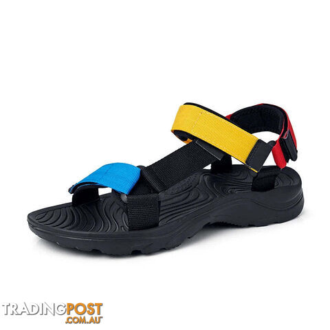 Blue Yellow Red / 8Zippay Men Sandals Non-slip Summer Flip Flops Outdoor Beach Slippers Casual Shoes Men's shoes Water Shoes