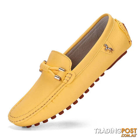 yellow / 40Zippay Mens Dress Shoes Men's Formal Leather Shoes for Men Elegant Casual Business Social Male Shoe Wedding Party Shoes Driving Shoe