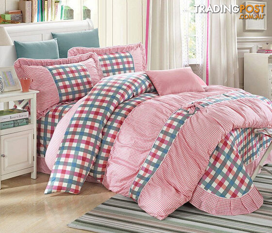 5 / KingZippay 100% Cotton Classic Princess Polka Dot Girls Bedding Sets Bedroom Bed Sheet Duvet Cover Pillowcase Twin Queen King size