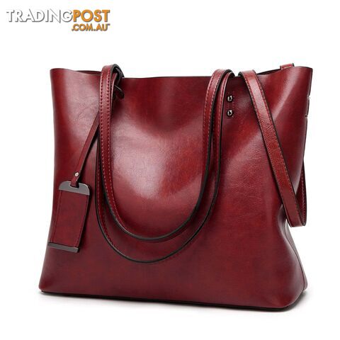 BurgundyZippay Shoulder Bags for Women Oil Wax Leather Handbag Tote Crossbody Bag Women Luxury Handbag Women Bags Designer Handbag