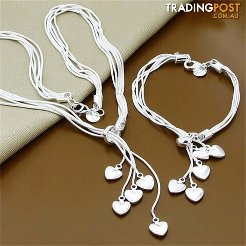 6Zippay Fine Jewelry Set 925 Sterling Silver Sideways Snake Chain Bracelet Necklace Sets For Women Men Fashion Charm Jewelry Gift