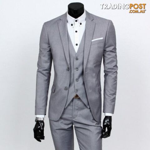 Light grey 2 buttons / LZippay Three-piece formal blazer suit / Male suit of cultivate one's morality Business suits