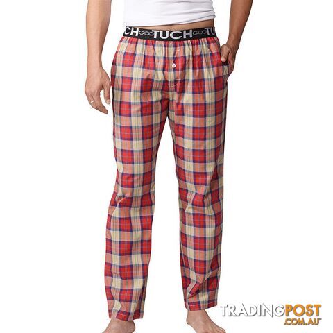 RED / XXLZippay Pyjama Pants Men Underwear Trousers Plaid Mens Lounge Pants Pantalon Piyamas Jovenes Pijama Gootuch 2505