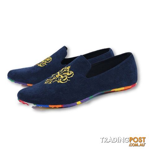 1 / 9.5Zippay men fashion slip-on Totem Printing flats shoes Nubuck Leather driving shoes men moccasins male boat loafers