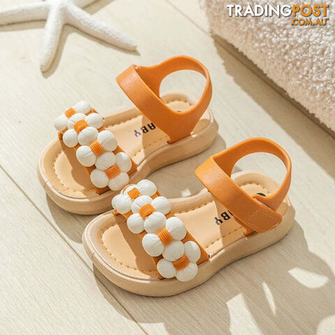 Orange / 33inner19cmZippay Children's Slippers Summer Girls and Boys Bathroom Home Anti slip Beach Shoes Soft Soled Baby Sandals