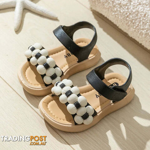 black / 21inner13cmZippay Children's Slippers Summer Girls and Boys Bathroom Home Anti slip Beach Shoes Soft Soled Baby Sandals