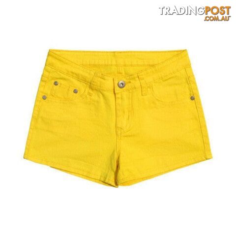 Yellow / 27Zippay Plus Size Shorts Summer Women Neon Casual Shorts Fashion Cute White Black Ladies Pencil Shorts 12 Colors