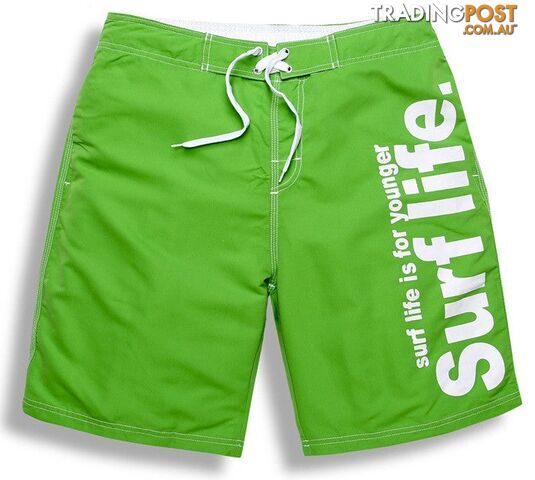 Green / LZippay Brand Male Beach Shorts Active Bermuda Quick-drying Man Swimwear Swimsuit XXXL Size Boxer Trunks Men Bottoms Boardshorts