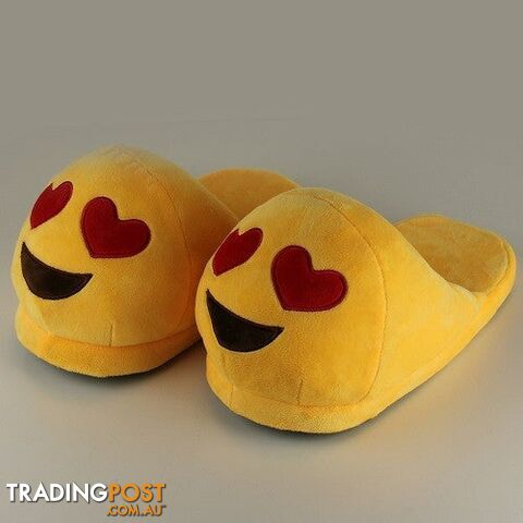 1 / 8.5Zippay Funny Mens Plush Slippers Indoor Shoes House Cute Women Slippers Emoji Shoes Warm House Slipper