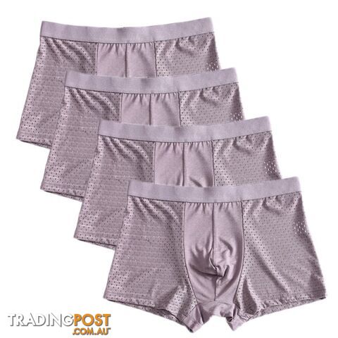 Gary / XLZippay 4pcs/lot Bamboo Fiber Boxer Pantie Underpant plus size shorts breathable underwear