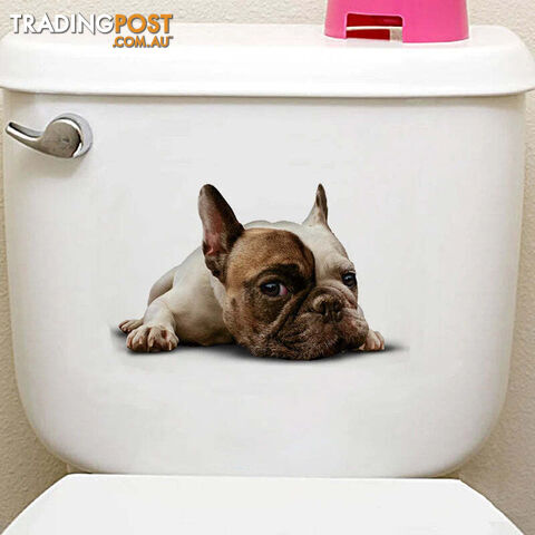 dog2Zippay Cats 3D Wall Sticker Toilet Stickers Hole View Vivid Dogs Bathroom For Home Decoration Animals Vinyl Decals Art Wallpaper Poster