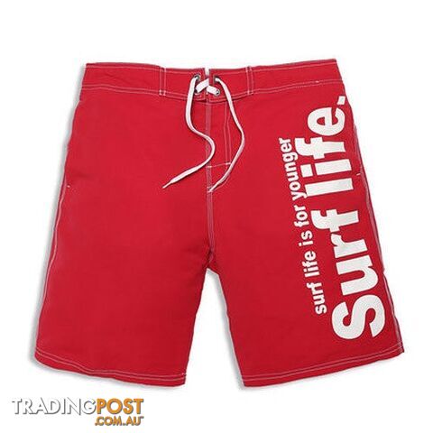 Red / LZippay Brand Male Beach Shorts Active Bermuda Quick-drying Man Swimwear Swimsuit XXXL Size Boxer Trunks Men Bottoms Boardshorts