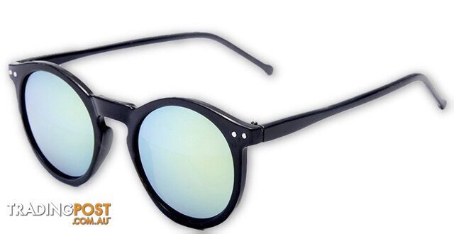 Matt Black Gold / MultiZippay Sunlover Round sunglasses Women Multicolor Mercury Mirror sun glasses Vintage Style Female