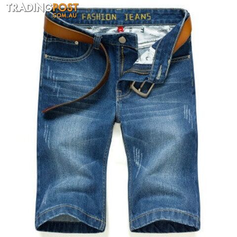 1315 short blue / 40Zippay male black skinny jeans shorts men's clothing trend slim small trousers male casual trousers Large size 27-36