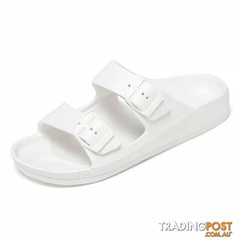 White / 38Zippay Women Men Slippers Soft Sandals Women Beach Casual Shoes EVA Slides Original Men Flip-flop