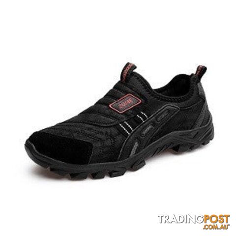 black / 8.5Zippay Real Medium(b,m) Eva The est Men Hiking Shoes Outdoor Sport Antiskid Athletic Zapatos Hombre