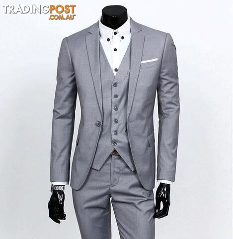 Light grey 1 buttons / XXXLZippay Three-piece formal blazer suit / Male suit of cultivate one's morality Business suits