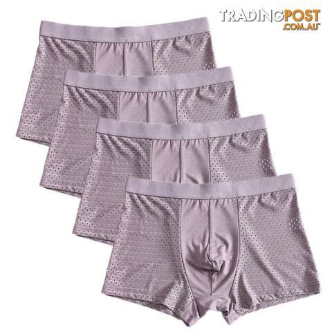 Gary / XXLZippay 4pcs/lot Bamboo Fiber Boxer Pantie Underpant plus size shorts breathable underwear