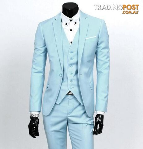 Light blue 1 buttons / SZippay Three-piece formal blazer suit / Male suit of cultivate one's morality Business suits