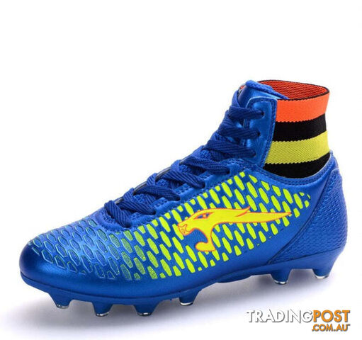 Blue / 5.5Zippay 3 colors EUR 33-44 superfly football boots brand design men's soccer shoes women botas de futbol specialty soccer boots cleats