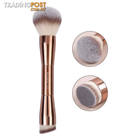 GoldZippay Foundation Makeup Brush Double Head Concealer Contour Brush for Liquid Soft Dense Hair Facial Cosmetic Makeup Tools