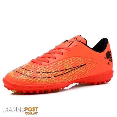 Orange / 6.5Zippay Boys Mens Kids Soccer Shoes Hard Court Outdoor Sneakers Trainers Adults Sport Shoes Soccer Cleats Football Boots Superflys