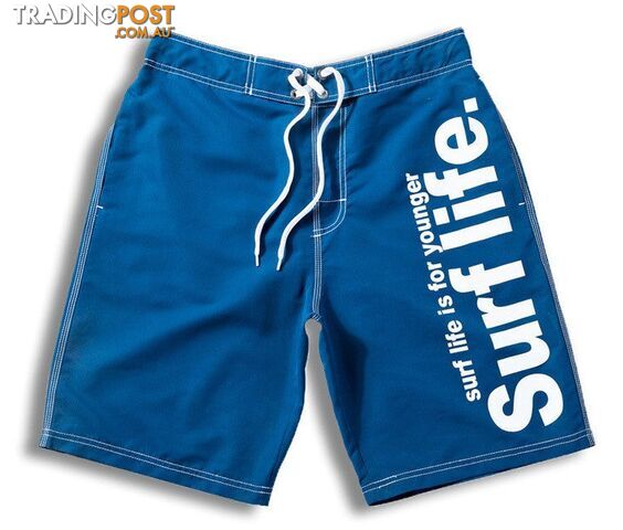 Blue / XXXLZippay Brand Male Beach Shorts Active Bermuda Quick-drying Man Swimwear Swimsuit XXXL Size Boxer Trunks Men Bottoms Boardshorts