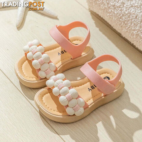 Pink / 34inner19.5cmZippay Children's Slippers Summer Girls and Boys Bathroom Home Anti slip Beach Shoes Soft Soled Baby Sandals