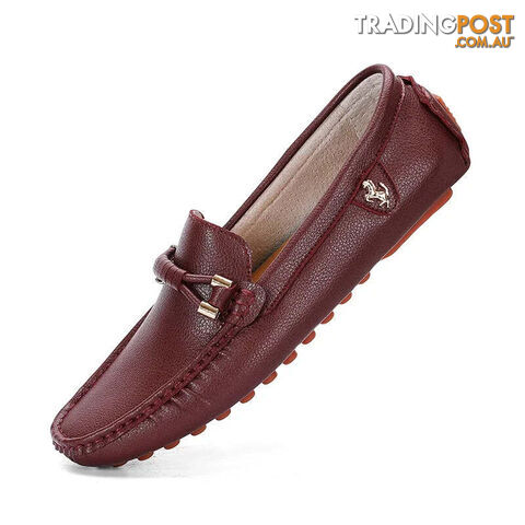 wine red / 45Zippay Mens Dress Shoes Men's Formal Leather Shoes for Men Elegant Casual Business Social Male Shoe Wedding Party Shoes Driving Shoe