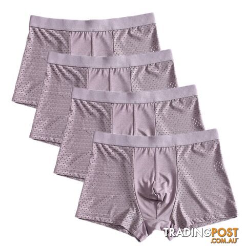 Gary / 7XLZippay 4pcs/lot Bamboo Fiber Boxer Pantie Underpant plus size shorts breathable underwear