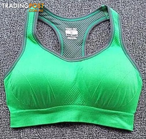 Green / SZippay HOT Professional women sports bras GYM lady running fitness exercise quick-drying underwear training dancing Shockproof vest