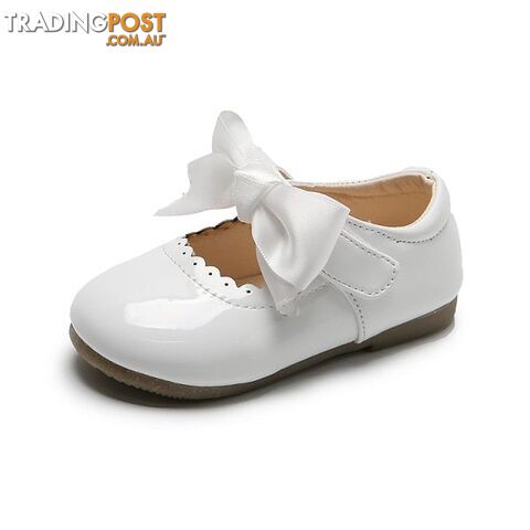 SMG104White / CN 30 insole 18.7cmZippay Baby Girls Shoes Cute Bow Patent Leather Princess Shoes Solid Color Kids Gilrs Dancing Shoes First Walkers SMG104
