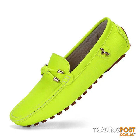 Fluorescent / 43Zippay Loafers Men Shoes Casual Driving Flats Slip-on Shoes Luxury Comfy Moccasins