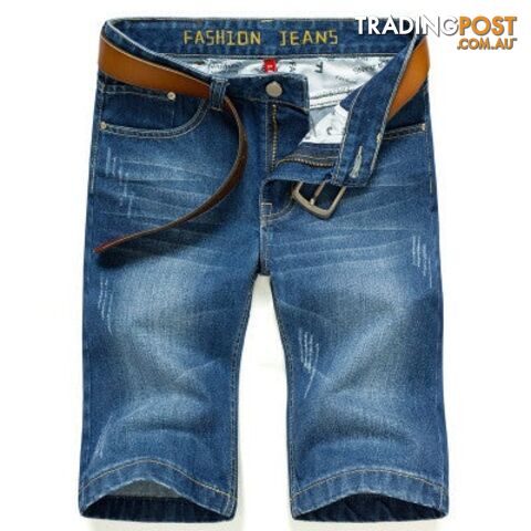 1315 short blue / 34Zippay male black skinny jeans shorts men's clothing trend slim small trousers male casual trousers Large size 27-36