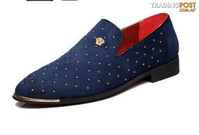 bule / 6.5Zippay Men Flats Fashion Pointed Toe Men Loafers Soft Leather Men Shoes Zapatillas Zapatos Hombre Sapatos Homens