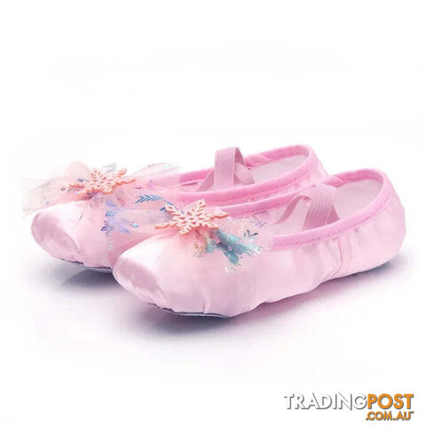 Cherry pink / 33Zippay Lovely Princess Dance Soft Soled Ballet Shoe Children Girls Cat Claw Chinese Ballerina Exercises Shoes