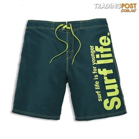dark green / LZippay Brand Male Beach Shorts Active Bermuda Quick-drying Man Swimwear Swimsuit XXXL Size Boxer Trunks Men Bottoms Boardshorts