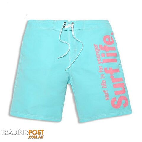 Sky Blue / MZippay Brand Male Beach Shorts Active Bermuda Quick-drying Man Swimwear Swimsuit XXXL Size Boxer Trunks Men Bottoms Boardshorts