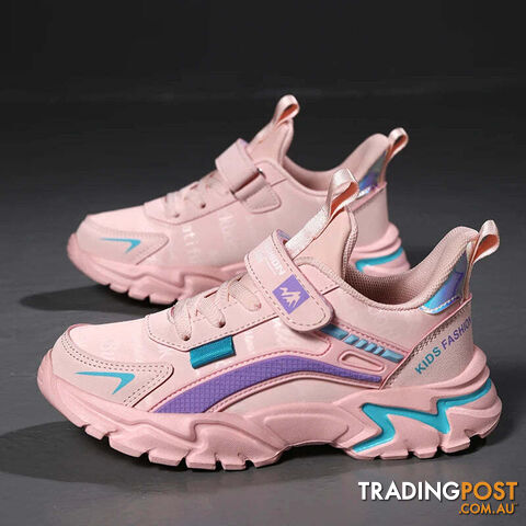 Pink / 38Zippay Brand Kids Sports Shoes Outdoor Comfortable Running Shoes Girls Waterproof Sneakers Antislip Children Shoes