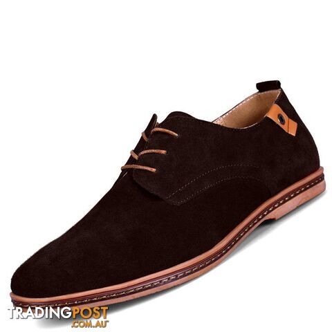 shen zong se / 8.5Zippay Men Flats Shoes Casual Genuine Leather Shoes Men Black Oxford Shoes For Men Boots 7 Colors Big Size 38-48